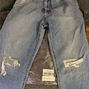 Pink Lily/ Daryl-Ann Denner collab ~ Light Blue Distressed Straight Leg Jeans